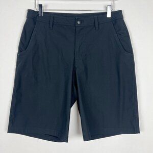 Lululemon Shorts Men's Size 34 Black Flat Front Chino Golf Performance Preppy